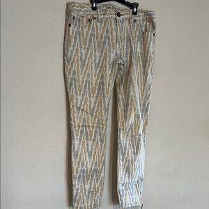 Free People Ikat Patterned Skinny Jeans